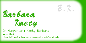 barbara kmety business card